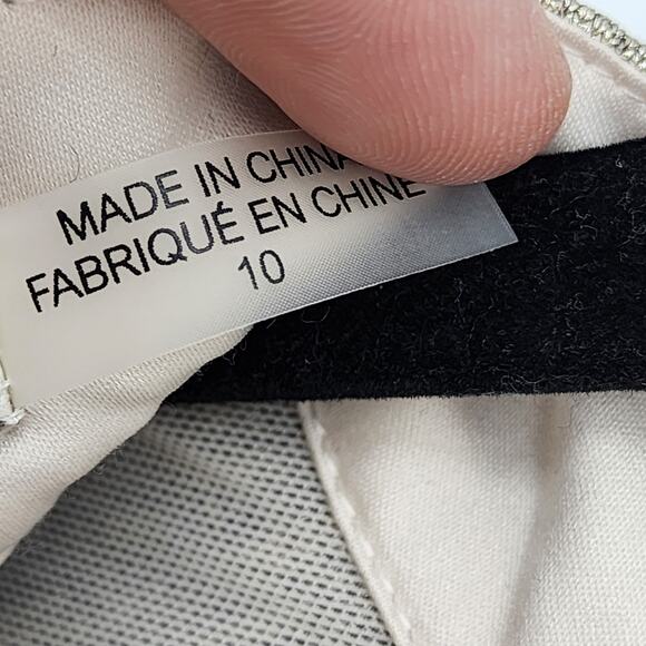 Alice & Olivia Hilary Ruched Long Sleeve Mock Neck Pale Gold Dress Size 10 - Picture 5 of 7